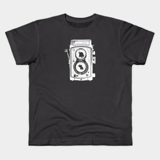 Vintage Old Style Camera Vector Illustration Kids T-Shirt